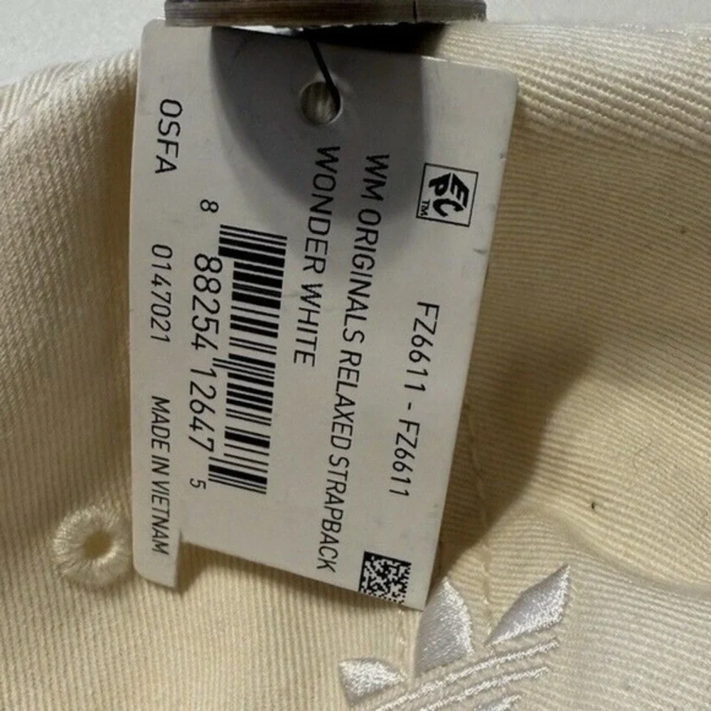 Adidas Originals Relaxed Strapback Hat Wonder White Trefoil Dad‎ Cap OSFA 78-10